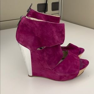 Purple suede